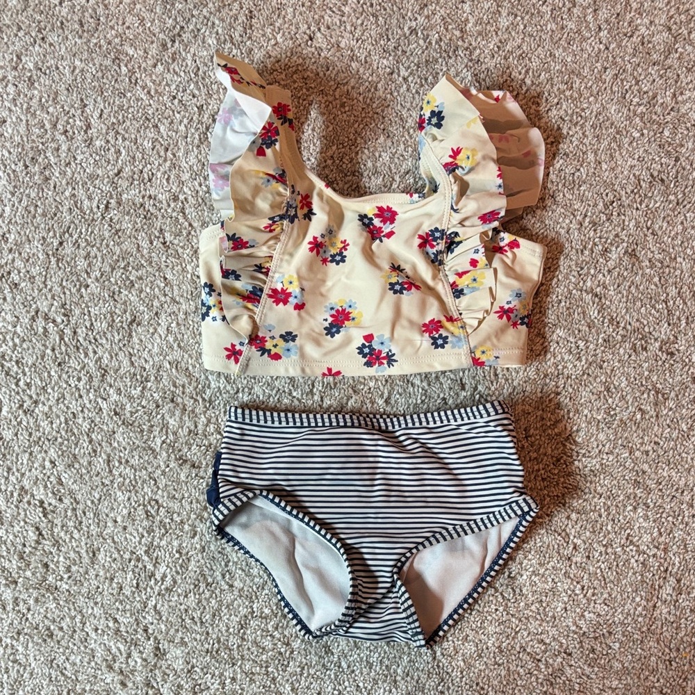 Ruffle Butts Floral and Striped Swimwear
